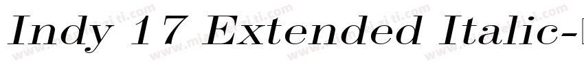 Indy 17 Extended Italic字体转换